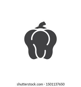 Bell pepper vector icon. filled flat sign for mobile concept and web design. Paprika pepper glyph icon. Symbol, logo illustration. Vector graphics