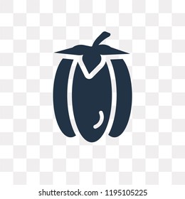 Bell pepper vector icon isolated on transparent background, Bell pepper transparency concept can be used web and mobile