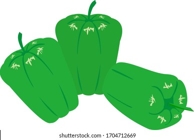 Glockenpfeffer, Vektorillustration, Paprika