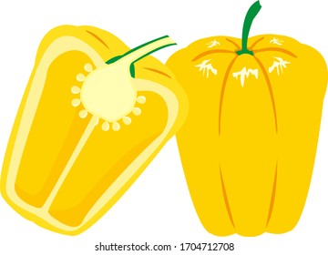 Bell pepper vector illustration, paprika