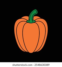 Bell pepper vector illustration silhouette