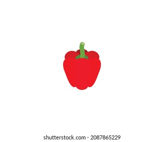 Bell Pfeffer, Vektorsymbol einzeln. Emoji-Illustration. Bell Pepper Vektor Emoticon