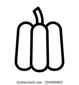 Vectorliniendesign der Bell Pepper-Vektorgrafik