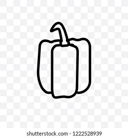 Bell pepper vector linear icon isolated on transparent background, Bell pepper transparency concept can be used for web and mobile
