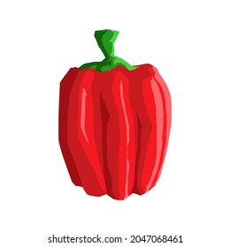 bell pepper vector on white background