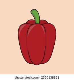 Bell Pepper vegetable concept with icon design, vector illustration 