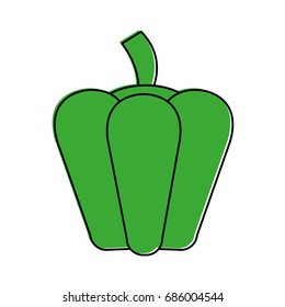 bell pepper vegetable icon image 