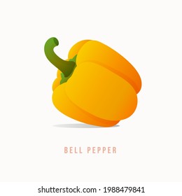 Bell pepper yellowModern style vector illustration.