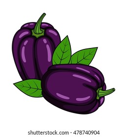 Bell peppers on a white background