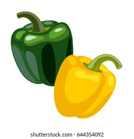 Bell peppers. Vector illustration.