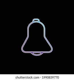 Bell Of Phone Interface blue gradient vector icon