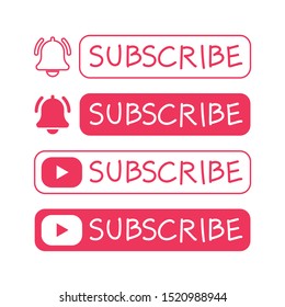 Bell And Pink Subscribe Buttons