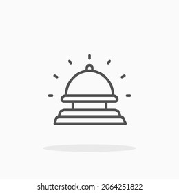 Bell Receptionist icon. Editable Stroke and pixel perfect. Outline style. Vector illustration. Enjoy this icon for your project.
