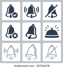 Bell related vector icon set