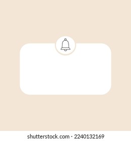 Bell Reminder icon. Sticker. Vector graphics