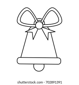 bell with ribbon bow icon image