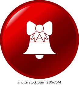 bell with ribbon button