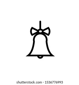 bell with ribbons. vector icon eps10