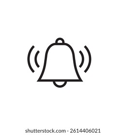 bell ring alarm icon editable outline stroke vector eps