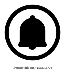 Bell ring, alarm, notification icon. Modern minimalist mobile app ui flat simple icon.