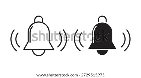 Bell ring icon. filled flat sign for mobile concept and web design