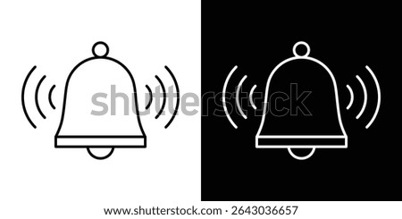 Bell ring icon Flat style logo vector. perfect for UI designs