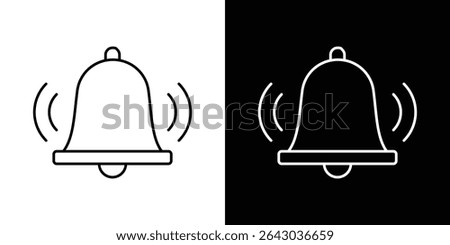 Bell ring icon Flat style logo vector. perfect for UI designs
