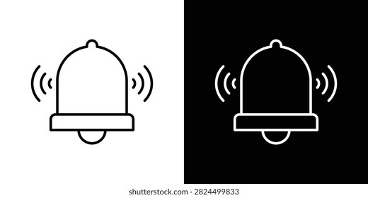 Bell ring icon line artwork group