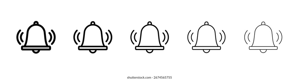 Glockenring Symbol Logo in Strichlinien Kollektion