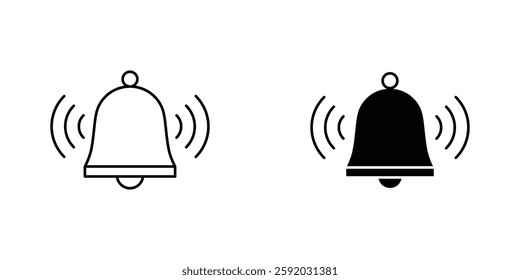 Bell ring icon symbol collection on white background.