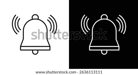 Bell ring icon symbol concept for graphic design, Website, UI. EPS