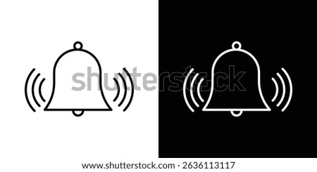 Bell ring icon symbol concept for graphic design, Website, UI. EPS