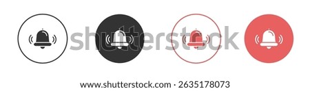 Bell ring icon vector design template simple and clean style