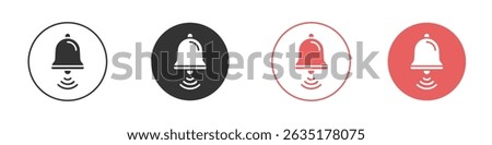 Bell ring icon vector design template simple and clean style