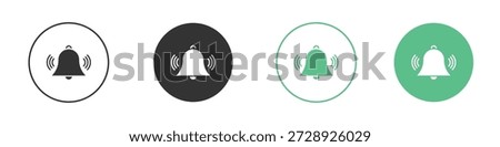 Bell ring icons concepts. black sign set
