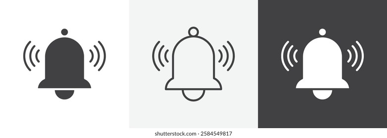 Bell ring icons graphics pack vectors.
