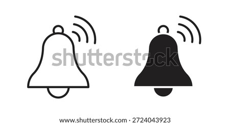 Bell ring icons logo design, Pictogram Icons