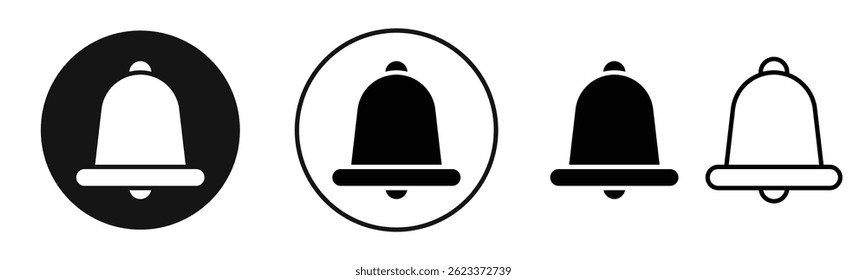 Bell ring icons. thin line vector icons