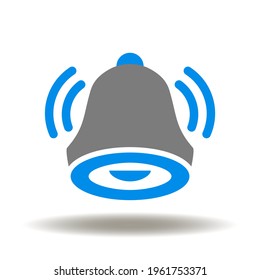 Bell ring vector illustration. Alarm Alert Symbol. Subscribe Reminder Notification Logo.