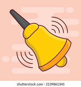 bell ring Vector illustration on a transparent background.Premium quality symmbols. vector line flat  icon for concept and graphic design.