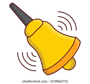 bell ring Vector illustration on a transparent background.Premium quality symmbols. vector line flat  icon for concept and graphic design.