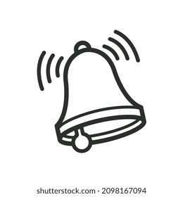 Bell ringing icon for notifications alerts