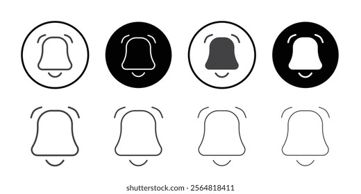 Bell ringing icon Thin outline art symbol