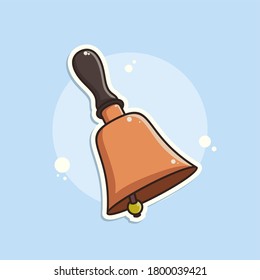 Bell Ringing Vector Christmas, Happy New Year Symbol Icon, Flat Outline Style Sign For Graphic Element