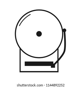 bell school alarm line vector icon icon for app and website, training symbols	