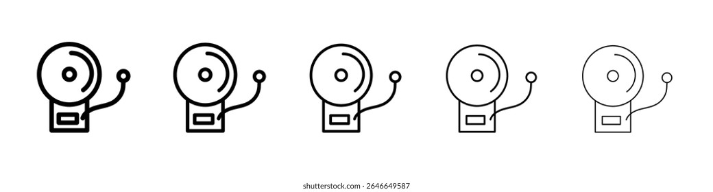 Icono de la escuela de Bell signo de Vector blanco y negro