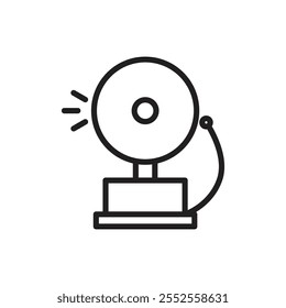 Glocke Schule Symbol Einfache dünne Umrisse