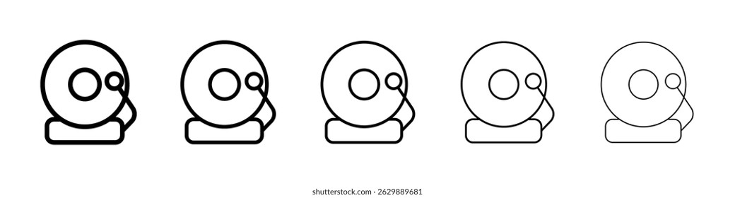 Bell school icon Simple thin line flat symbol