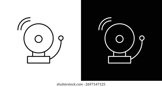 Iconos de la escuela de Bell. iconos simples, del golpe, negros