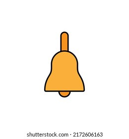 campana, ilustración de línea escolar. de los iconos de la ilustración educativa. Los signos, símbolos se pueden utilizar para web, logotipo, aplicación móvil, interfaz de usuario, UX